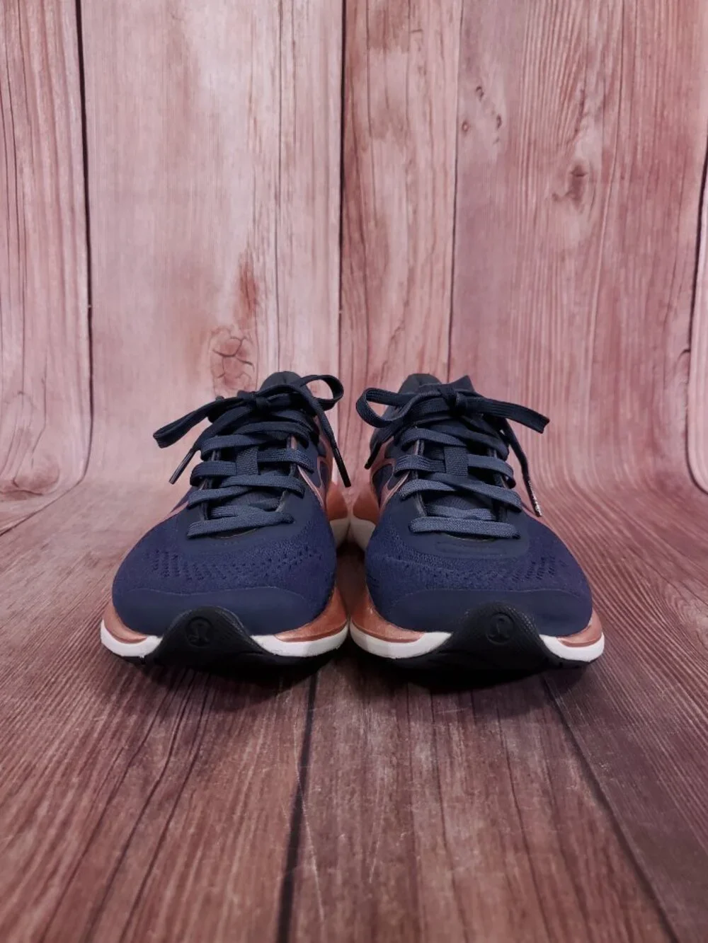 Lululemon Chargefeel Workout Low Womens 6.5 Running Shoes Navy Rose Gold Sneaker